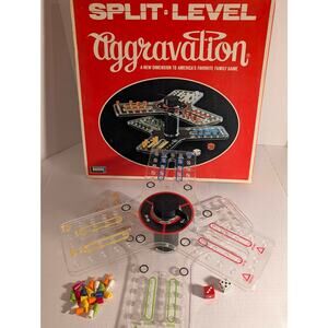 Vintage 1971 Lakeside Split Level Aggravation Board Game 3D Complete